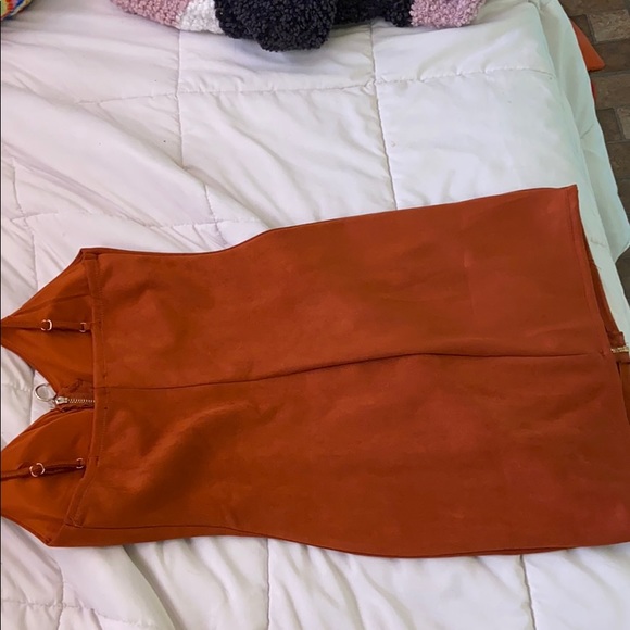 Red/orange dress with zipper - Picture 2 of 3